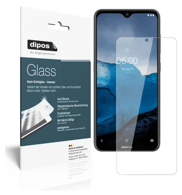 Produktbild von 2x Schutzfolie für Nokia 45328 - Anti-Shock 9H Folie dipos Glass Kunststoffglas
