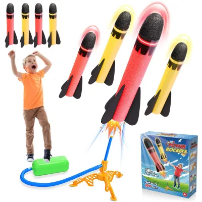 Produktbild von Schuimstoffraketen Set, 4 Stück, für Kinder von 3-12 Jahren, Outdoor Spielzeug