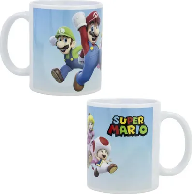 Produktbild von Super Mario Luigi Freunde Gamer Kaffeetasse Teetasse Tasse Geschenkidee 330 ml
