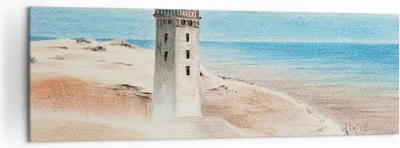 Produktbild von Bild auf Leinwand - Leinwandbild - Einteilig - Laterne Meer Bild - 160x50cm - Wand Bild - Wanddeko - Wandbilder - Leinwanddruck - Bilder - Wanddekoration - Leinwand bilder - Wandbild - AB160x50-4764