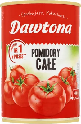 Zdjęcie produktu dla Pomidory całe bez skórki 400g Dawtona