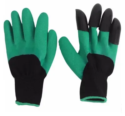 Produktbild von Paar Gartenhandschuhe mit Fingerspitzen, Krallen, schützende Arbeit zum Pflanzen, Graben, Jäten, Säen, PokingGloves 4