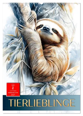 Produktbild von Tierlieblinge (Wandkalender 2027 DIN A2 hoch), CALVENDO Monatskalender