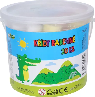 Obrázok produktu pre Chodníkové kriedy farebné 20ks