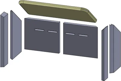 Produktbild von Heizgasumlenkplatte 580x305x25mm (Vermiculite) passend für Termatech TT22**