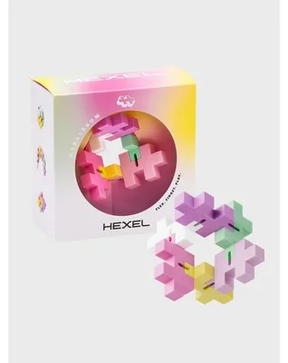 Productafbeelding van Plus-Plus HEXEL Bubblegum, 6 stuks, Creatief speelgoed, vanaf 3 jaar