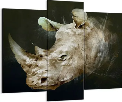 Produktbild von Bild auf Leinwand - Leinwandbild - Tier Abstraktion - 130x100cm - Wand Bild - Wanddeko - Leinwanddruck - Bilder - Kunstdruck - Wanddekoration - Leinwand bilder - Wandkunst - CB130x100-3969