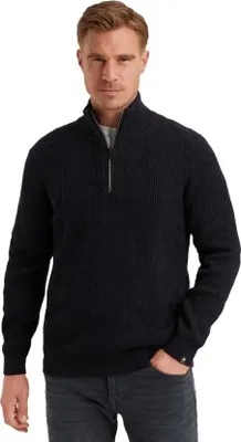 Produktbild von Baumwoll Halb-Reißverschluss dunkelblaue Pullover Vanguard