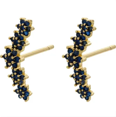 Immagine prodotto di Orecchini Eleganti FI-38963 in Oro e Blu - Stile e Raffinatezza KP38963