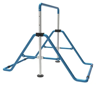 Produktbild von Kinder Turnreck - Höhenverstellbare klappbare Gymnastikstange - 150 kg Belastbarkeit - Stahlrahmen - Für Heim- und Balancetraining - Blau