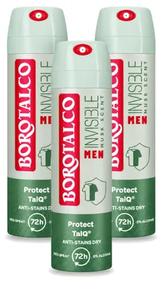Produktbild von 3 x Borotalco Men Musk Deodorant Spray - 150 ml - Vorteilspackung - 3 Stücke
