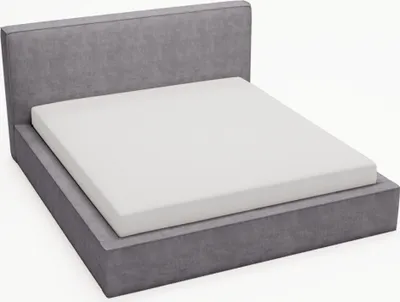 Produktbild von GRAINGOLD Polsterbett 200x200 Monaco - Doppelbett mit Bettkasten, Samtstoff & Lattenrost - Schöne Schlafzimmerbett - Grau (Komodo 7384)