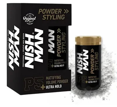 Image de NISHMAN P5+ Poudre Volume Matifiante, Fixation Ultra Forte, 20 g