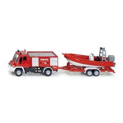 Produktbild von SIKU Unimog Feuerwehr Mit Boot 0 0 0