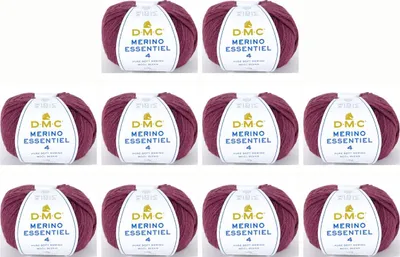 Obrázek produktu pro 10x DMC Merino Essentiel-4 – vysoce kvalitní příze typu Aran ze 50 % merino vlny a 50 %.Polyakrylu, 8149, (barva 858)