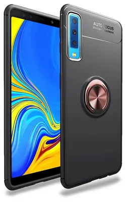 Obrázok produktu pre NALIA krúžkové puzdro kompatibilné so Samsung Galaxy A7 2018, kryt do auta Rose Gold