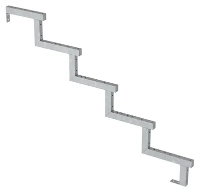 Produktbild von Plus Stahltreppenwange verzinkt 17 cm Stufenhöhe mit Beschlag