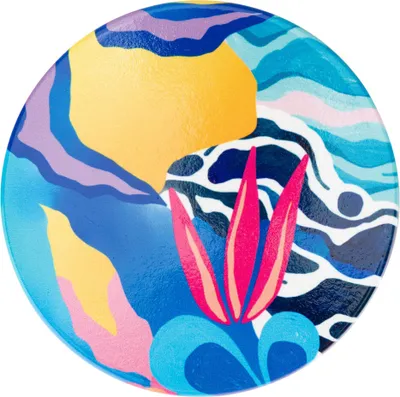 Image de Maxwell & Williams BE FIERCE Dessous de plat en céramique Blue Amazonia, Dessous de plat, céramique / liège, 10 cm, DU0426