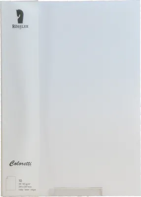 Produktbild von Rössler Papier 220726509 Coloretti Briefbogen - A4, 165g, 10 Blatt, weiß