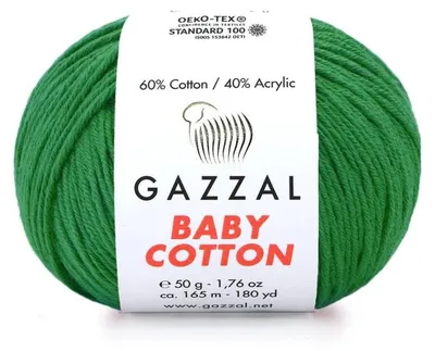 Produktbild von Wolle Gazzal Baby Baumwolle 3456 - trawa - Stricken & Häkeln