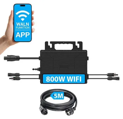 Imagen del producto de Microinversor de 800W para paneles solares – Inversor impermeable IP67 para balcones, con sistema de conexión Plug & Play