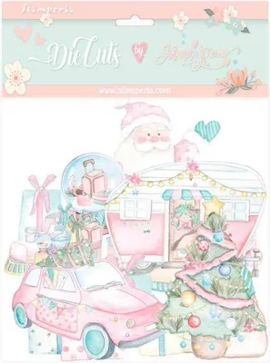 Produktbild von STAMPERIA - Pappformen Papierelemente Die Cuts Scrapbooking - Christmas Rose