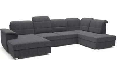 Produktbild von Bergamo U linkes Ecksofa mit Schlaffunktion (ANTRACIT - Viton 203)