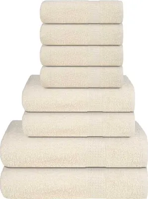 Produktbild von 8-tlg. Handtuch-Set FROGN Creme 360 g/m²