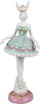 Produktbild von Clayre & Eef Dekorationsfigur Kaninchen 23 cm Weiß Kunststoff