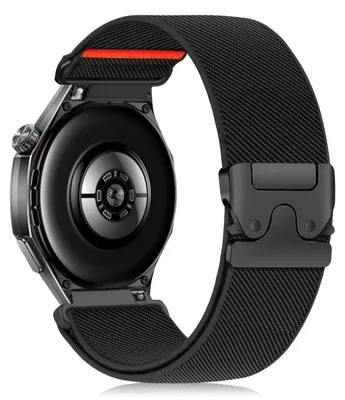 Obrázok produktu pre Pružný remienok z nylonu, 22 mm, pre hodinky Huawei Smartwatch, čierna farba