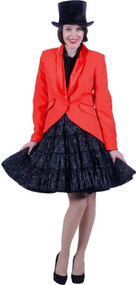 Produktbild von T1249-0500-M rot Damen Party Theater Frack Cabaret mit Futter Gr.M