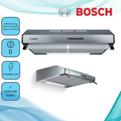 Immagine prodotto di Cappa classica cappa 60cm 350m3 / h acciaio inox Bosch DUL63CC50