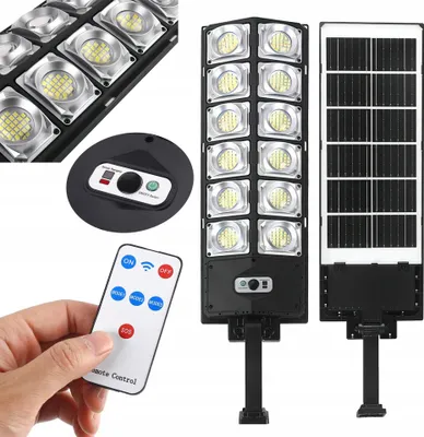 Zdjęcie produktu dla KRAFT&DELE | Lampy solarne, do użytku na zewnątrz z czujnikiem ruchu, 80000lm, 1700W, wodoodporna lampa solarna, 3 tryby reflektora z pilotem, lampa solarna na zewnątrz, do ogrodu, garażu, na zewnątrz