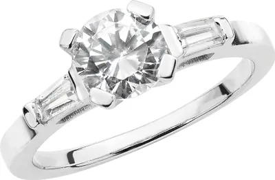 Produktbild von Eleganter 925 Sterling Silber Solitär Verlobung Damen - Ring mit Zirkonia, 54 (17.2); TRS22400RSN