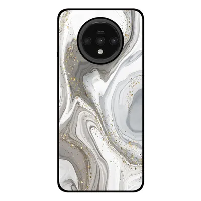 Produktbild von Smartphonica Telefon Fall geeignet für OnePlus 7T mit Marmor Druck - TPU zurück Abdeckung Fall Marmor Design - Silber