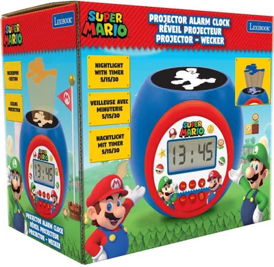 Immagine prodotto di Sveglia con proiettore di Super Mario con timer