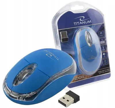 Produktbild von Kabellose USB-Maus blau Titanum Esperanza klein optisch NWQJK-35WBO TM120B