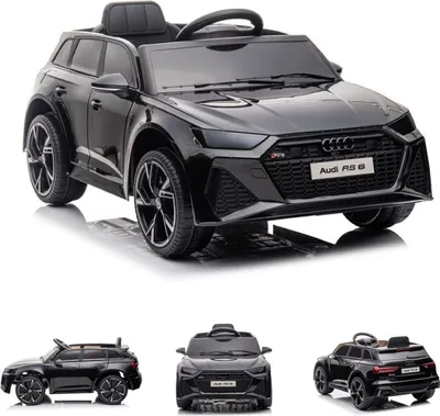 Image de Véhicule pour enfants - voiture électrique "Audi RS6" - sous licence - batterie 12V7AH et 2 moteurs- 2,4Ghz + MP3 + cuir + EVA-Noir