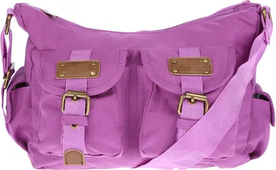Produktbild von Damenhandtasche Schultertasche Tasche Umhängetasche Canvas Shopper Crossover Bag Lila