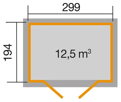 Produktbild von WEKA 323.3020.20400 Gartenhaus/Blockbohlenhaus Trend mit Doppeltür ; Größe: 3 ; Farbgebung: Naturbelassen ; Wandstärke: 19 mm ; Maße (LxBxH): 299 cm x 194 cm x 232 cm ; Seitenwandhöhe: 186 cm