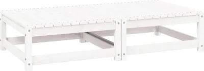Produktbild von vidaXL Garten-Fußhocker mit Kissen 2 Stk. Weiß Massivholz Kiefer