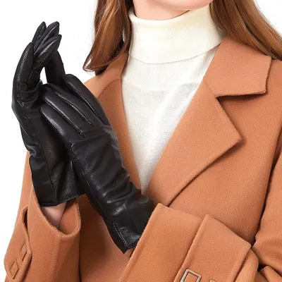 Produktbild von Damen Lederhandschuhe mit Kaschmir Futter