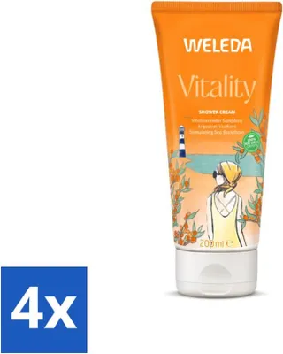 Image de WELEDA - Crème de douche à l'Argousier - 200 ml - Pack avantage - 4 pièces