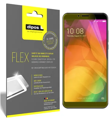 Produktbild von 3x Coolpad Note 8 Schutzfolie Folie, 100% Displayabdeckung, dipos Flex