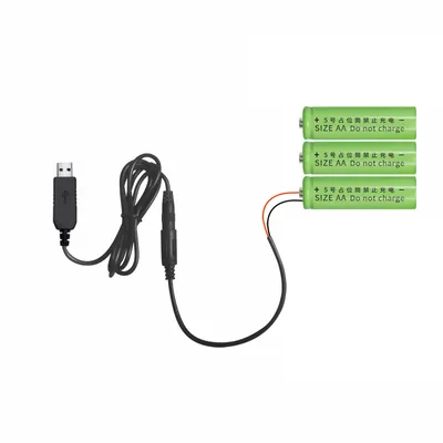 Produktbild von A61 USB - AA Batterie Adapter 4,5V Stromkabel Stromversorgung mit USB 100cm