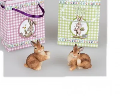 Produktbild von Hase in Tüte 1 Osterhasenfigur braun 1 Modell sortiert