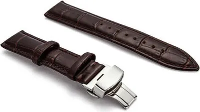 Produktbild von Strap-it Samsung Gear Sport Luxus Lederarmband (Dunkelbraun)