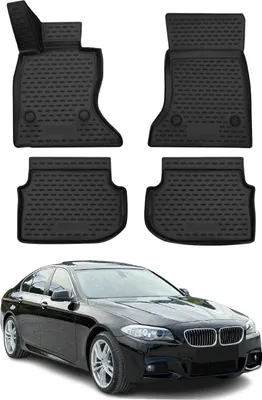 Produktbild von 2010-2013 BMW 5er Limo Touring F10 F11 Fußmatten Gummi Schwarz 4 tlg