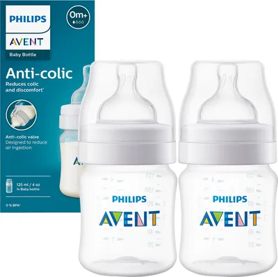 Imagen del producto de Philips Avent, biberón SCY10001, 2 unidades de 125 ml, anticolérico, sin