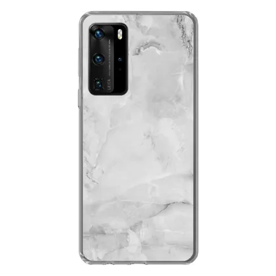 Produktbild von MuchoWow® Handyhülle Schutzhülle Hülle für Huawei P40 Pro Marmor - Stein - Weiß - Grau - Marmoroptik Silikon Softcase Handy Hülle - Schutz